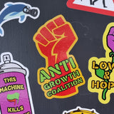 Anti Growth Coalition Shaped Vinyl Sticker