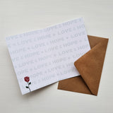 Love & Hope Recycled Greetings Card