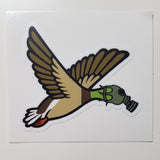 Flying Duck Shaped Sticker