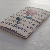Bundle of 3 "Love & Hope" A6 Recycled Notebook Pencil Sets