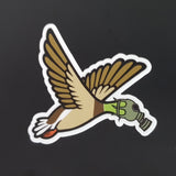 Flying Duck Shaped Sticker