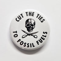 CTT Skull & Scissors White 38mm Badge
