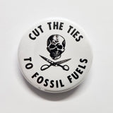 CTT Skull & Scissors White 38mm Badge