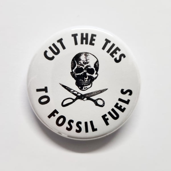 CTT Skull & Scissors White 38mm Badge