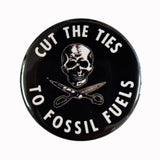 CTT Skull & Scissors Black 38mm Badge