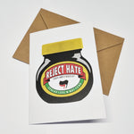 Reject Hate Greetings Card