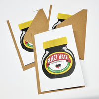 Reject Hate Greetings Cards (3 pack)