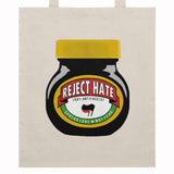 Reject Hate Organic Tote Bag (Natural)