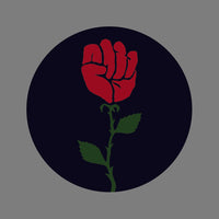 Rose Fist (Black) 38mm Badge.
