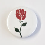 Rose Fist (White) 38mm Badge