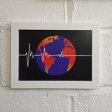 Flatline Earth Society A4 Art Print