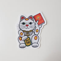 Chairman Miaow Peacey Cat Shaped Sticker