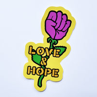 Love & Hope Shaped Vinyl Sticker