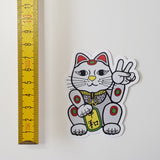 Peacey Cat Shaped Sticker
