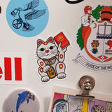 Chairman Miaow Peacey Cat Shaped Sticker