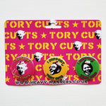 Tory Cuts Badge Set