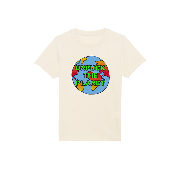 Unfuck The Planet (Raw Natural) Kids T Shirt