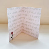 Love & Hope Recycled Greetings Card