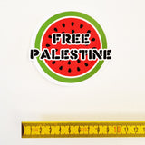 Free Palestine Shaped Vinyl Sticker
