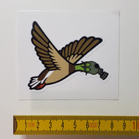 Flying Duck Shaped Sticker